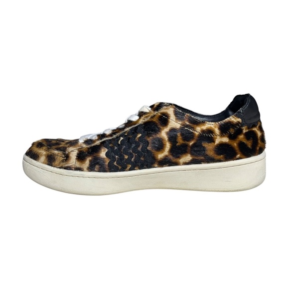Loeffler Randall Elliot Calf Hair Leopard Print Fashion Sneakers Women's Size 8 - Picture 6 of 14
